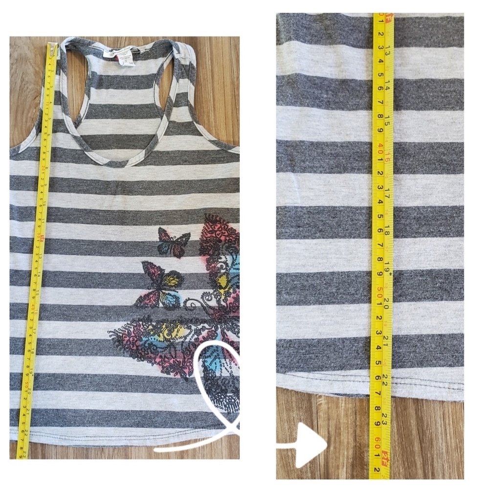 American Rag Butterfly stripped top - Picture 5 of 7